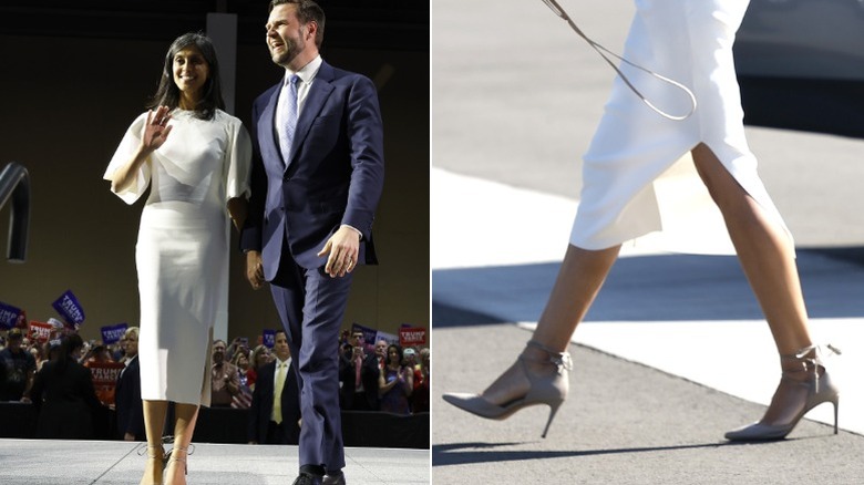 Usha Vance campe avec son mari JD à Reno