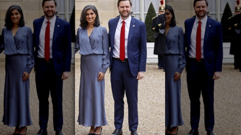 Usha et JD Vance Smile à Paris