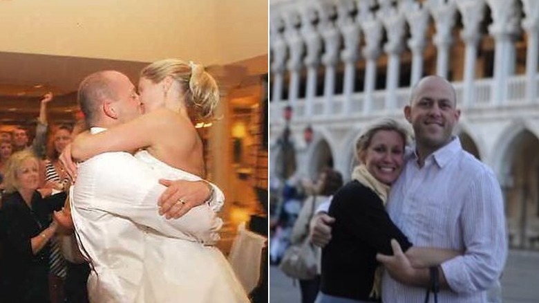 Dave et Jenny Marrs le jour de leur mariage et en voyage en Italie