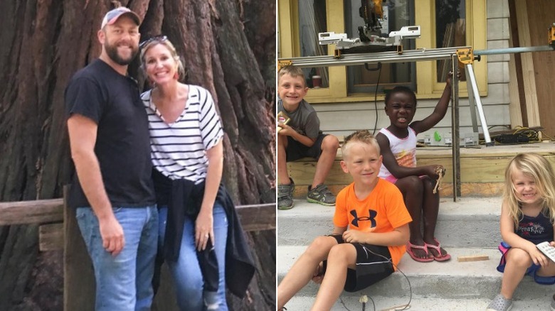 Dave et Jenny Marrs en Californie et quatre de leurs cinq enfants