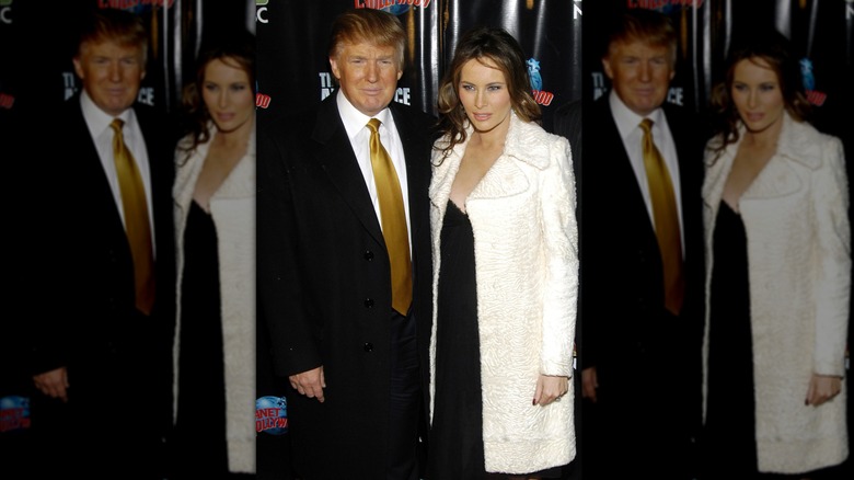 Donald Trump et Melania Trump sur un tapis rouge