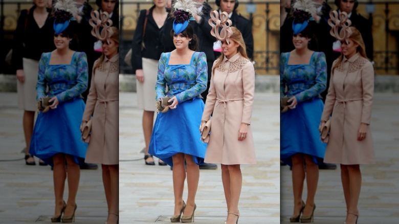 Les princesses Eugénie et Béatrice au mariage de leur cousin William