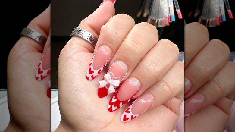 Nail art avec un arc 3D