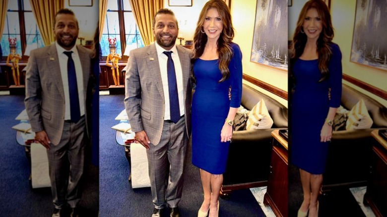 Kash Patel et Kristi Noem posent pour une photo