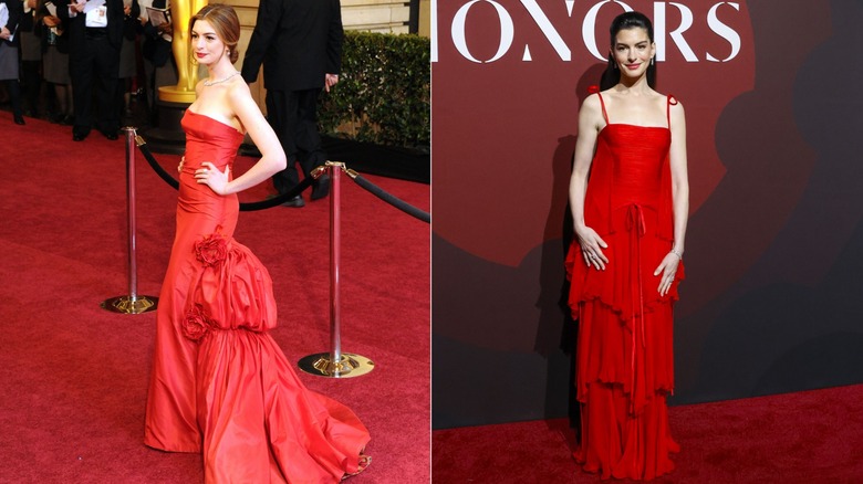 Anne Hathaway en 2011 et 2025