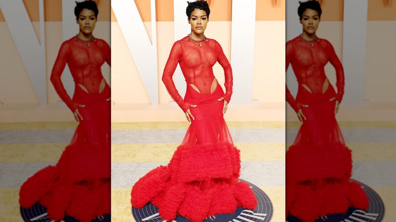 Teyana Taylor à la soirée des Oscars de Vanity Fair 2025