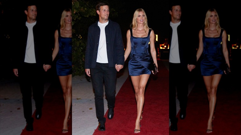 Jared Kushner et Ivanka Trump quittent Carbone Beach le 2 mai 2024 à Miami Beach, Floride (2024)