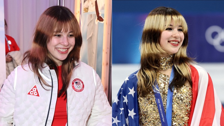 Les cheveux halo emblématiques d'Alysa Liu avant et après les avoir teints par un professionnel