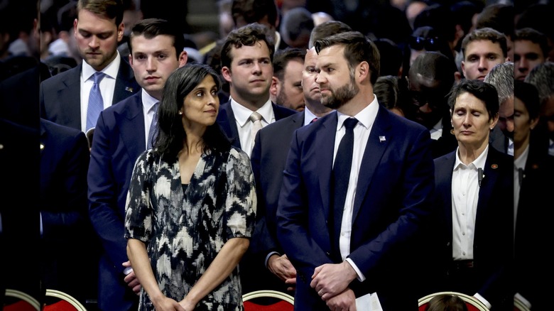 Usha Vance et JD Vance à la messe du Vendredi Saint