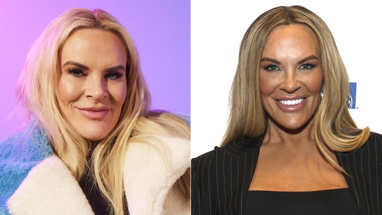 Une photo côte à côte montrant la transformation Ozempic de Heather Gay