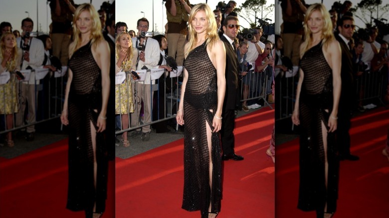 Cameron Diaz en robe transparente au festival de Cannes