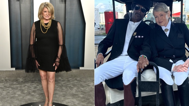 Martha Stewart à la soirée des Oscars de Vanity Fair et avec Snoop Dogg.
