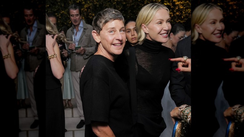 Ellen DeGeneres et Portia de Rossi lors d'un événement à Paris
