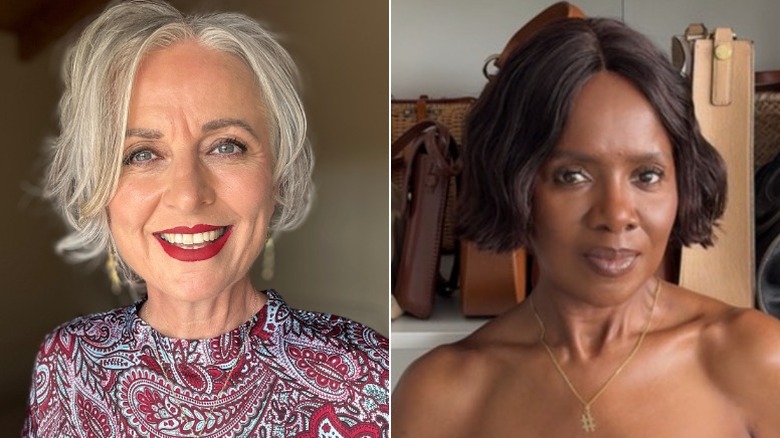 Deux femmes avec des bobs qui ont du mouvement