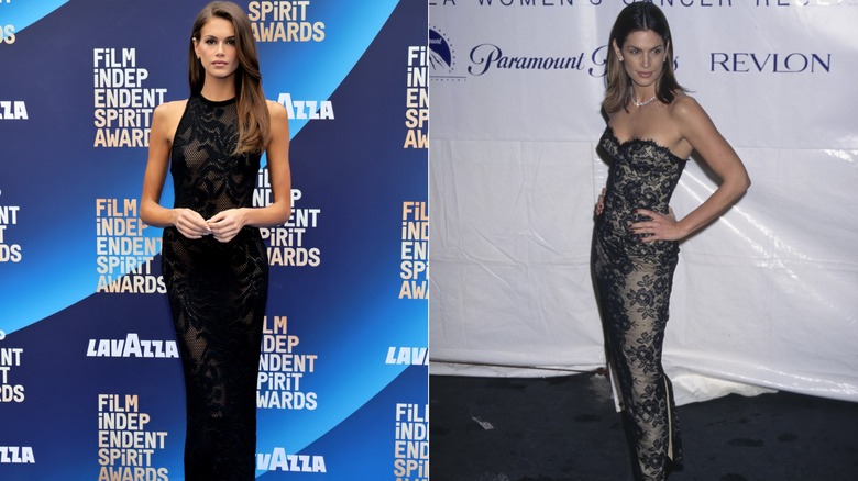 Kaia Gerber en février 2026 et Cindy Crawford en septembre 1997