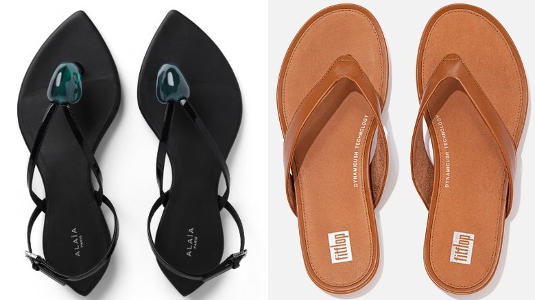 Sandales style tongs d'Alaia et Fitflop