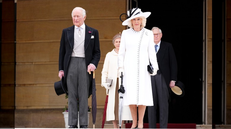 La reine Camilla à la Royal Garden Party au palais de Buckingham en mai 2026.