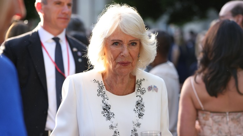 La reine Camilla lors de sa visite d'État aux États-Unis en avril 2026.