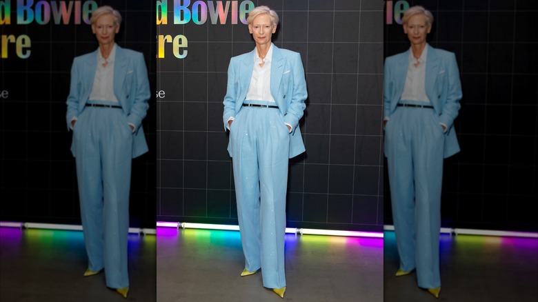Tilda Swinton assiste à la soirée d'ouverture du David Bowie Centre au V&A East Storehouse à Londres en septembre 2025