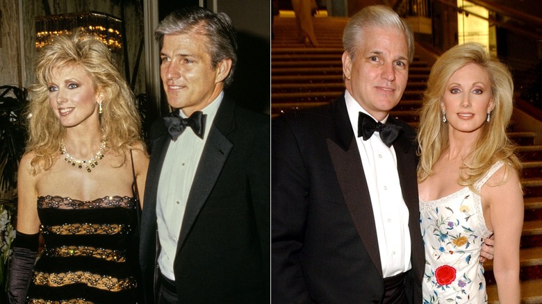 Photos côte à côte de Morgan Fairchild et Mark Seiler en 1987 et 2003