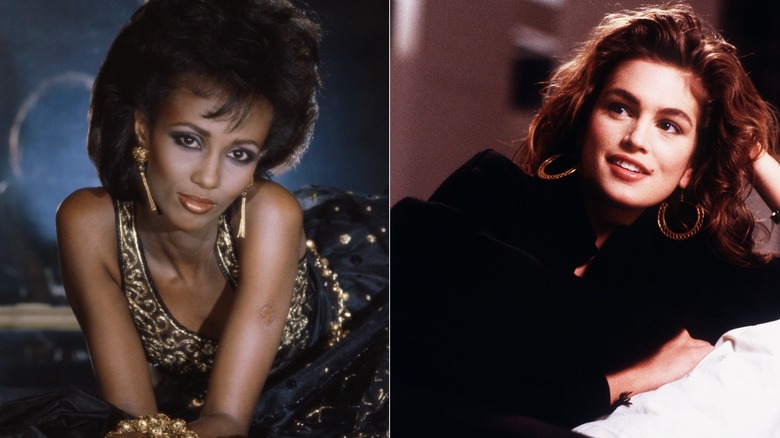 Un côte à côte d'Iman et Cindy Crawford dans les années 1980