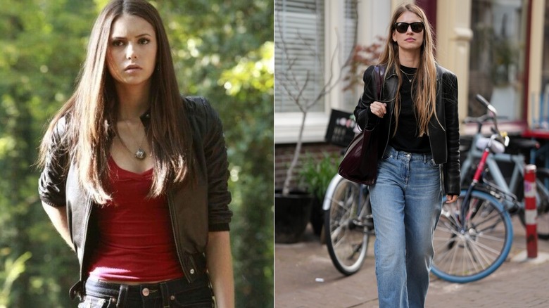 (à gauche) Elena Gilbert dans 