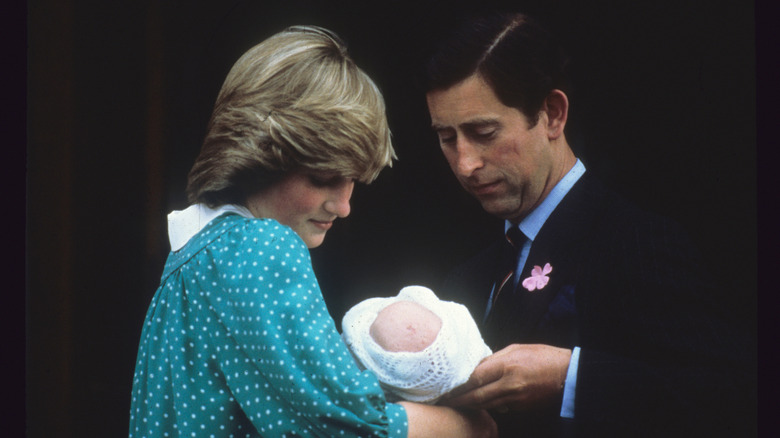 La princesse Diana et le prince Charles avec le prince William