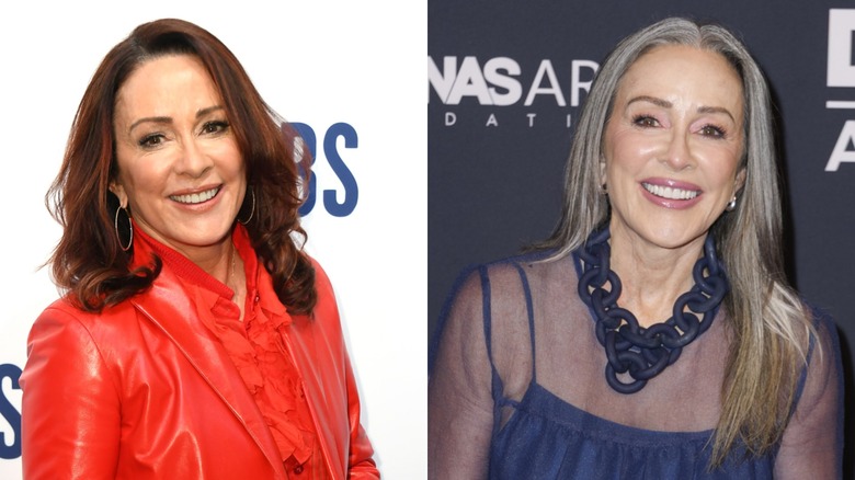 Patricia Heaton aux cheveux auburn en 2019 et aux cheveux gris en 2025