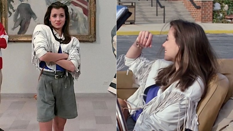 Une scène de "Le jour de congé de Ferris Bueller" avec Mia Sara dans une veste blanche à franges