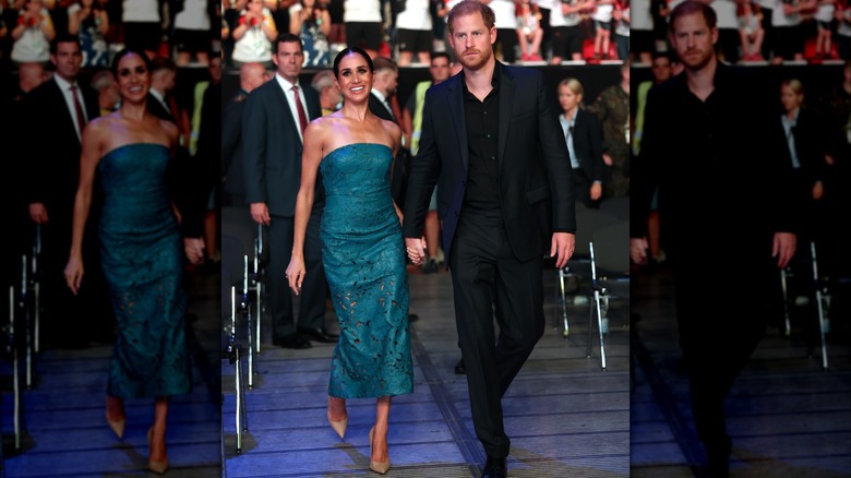 Meghan Markle et le prince Harry lors de la cérémonie de clôture des Invictus Games à Düsseldorf, en Allemagne, en septembre 2023