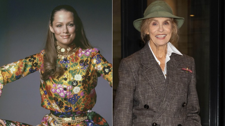 Lauren Hutton dans les années 60 (à gauche) et Lauren Hutton en 2026
