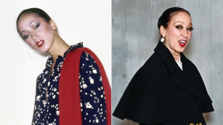 Pat Cleveland dans les années 70 (à gauche) et Pat Cleveland en 2026 (à droite)