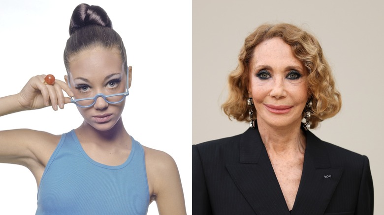 Marisa Berenson dans les années 60 (à gauche) et Marisa Berenson en 2026 (à droite)