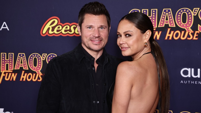 Nick Lachey et Vanessa Lachey assistent à la Shaq's Fun House à la discothèque XS à Las Vegas en février 2024