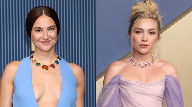 Shailene Woodley et Florence Pugh portent des colliers colorés aux Emmys 2026