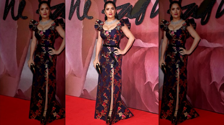 Salma Hayek aux British Fashion Awards à Londres en décembre 2016