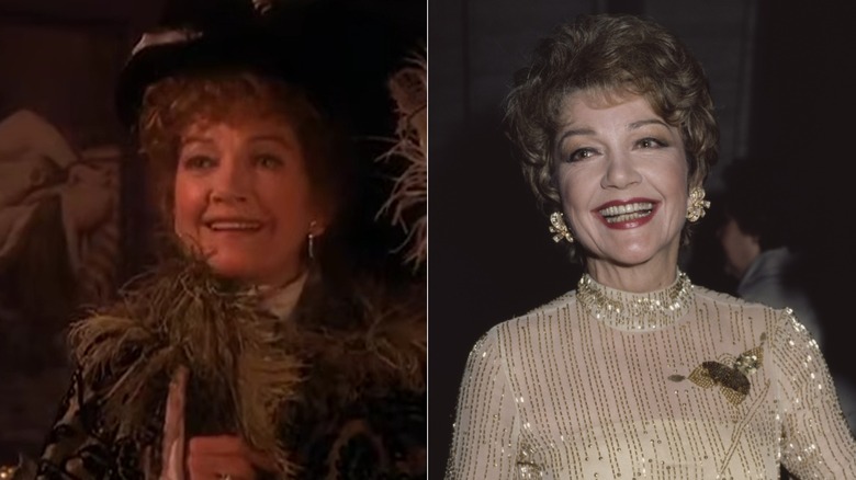 Anne Baxter dans le rôle de Faye dans East of Eden de 1981 (à gauche) et Anne Baxter dans la vraie vie