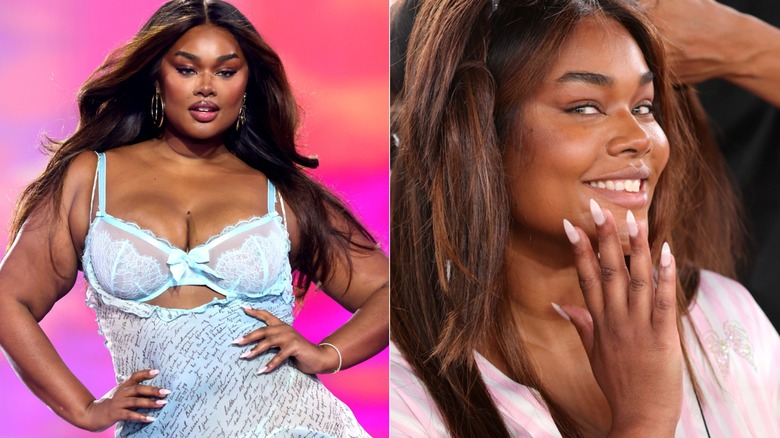 Côte à côte : Precious Lee au défilé Victoria's Secret 2026 et avant l'événement